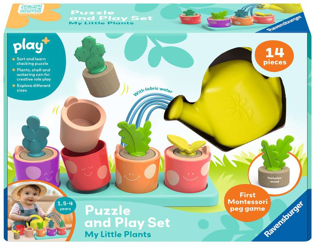 Ravensburger Play+ Infant & Toddler - Puzzle And Play Set My Little Plants