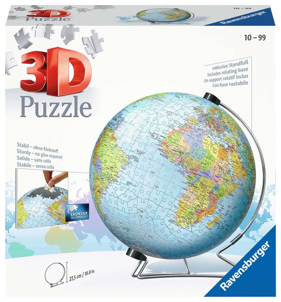 3D Globe World Sphere Puzzle.A 1-2 hour educational Gift of our beautiful planet 