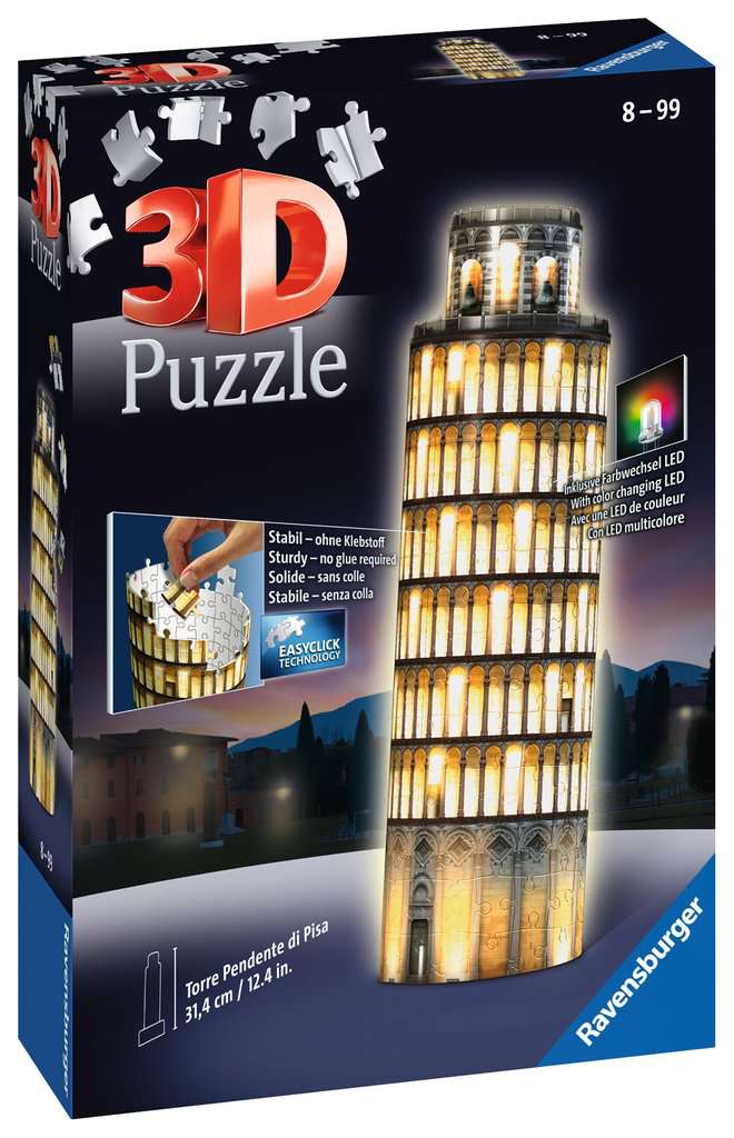 Toren van Pisa-Night | 3D Gebouwen | puzzels Producten | nl | Toren van Pisa-Night Edition