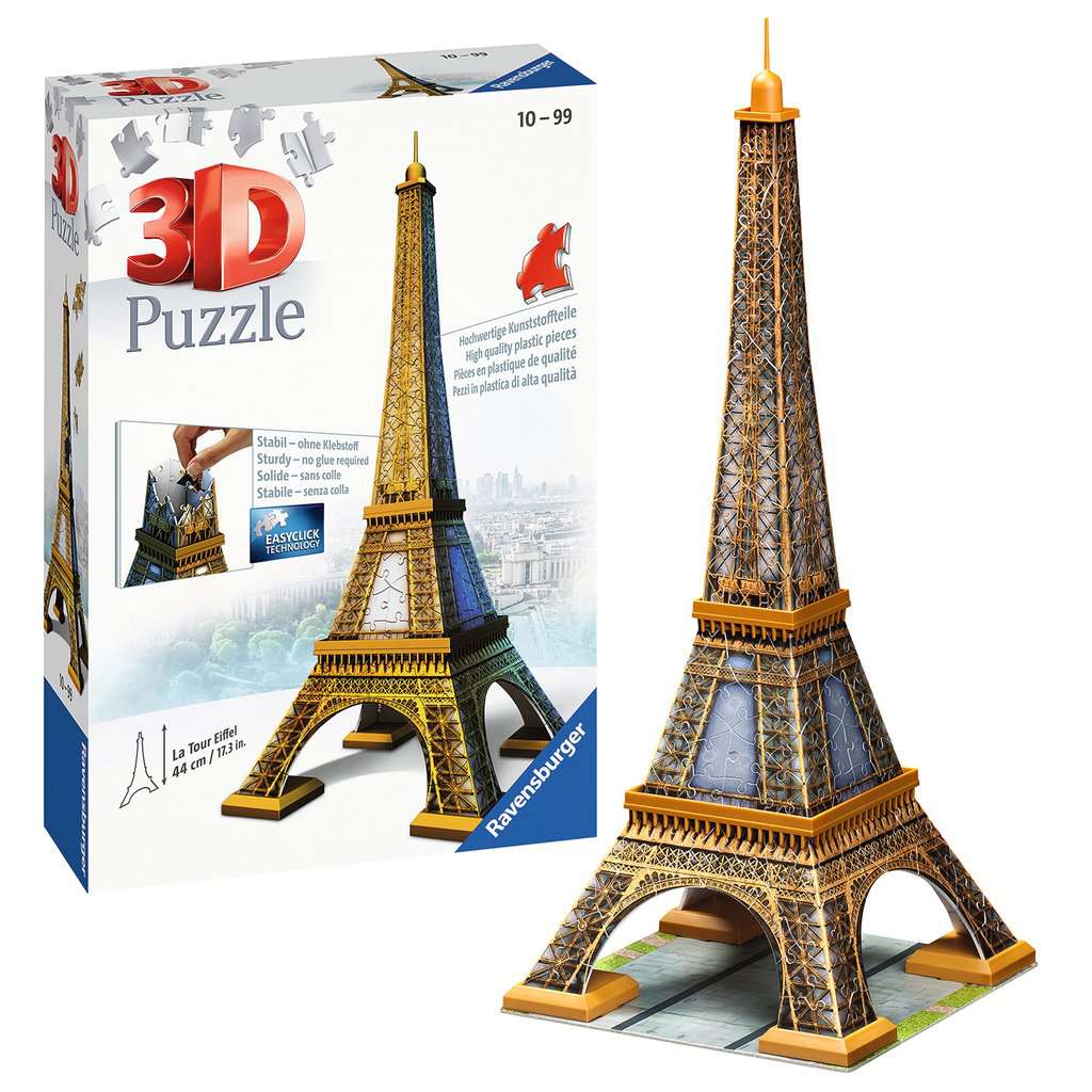 3D JIGSAW PUZZLE TOUR EIFFEL PARIS FRANCE architecture modélisme 41pcs UK 