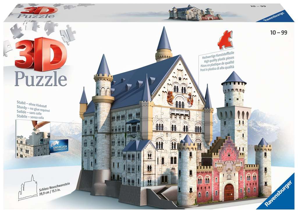 3d Puzzle KARTONMODELLBAU sehr großes 70 cm lang Schloss Neuschwanstein 342 teil 