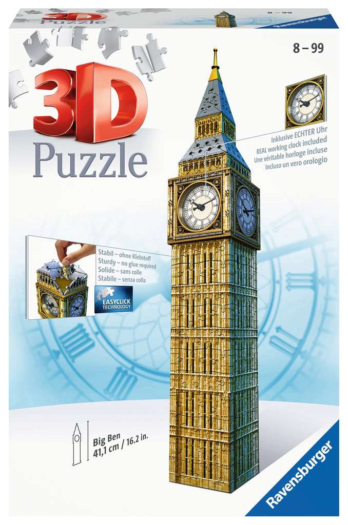 Big Ben 3d Puzzle With Clock 216pc Rakennukset 3d Puzzle Produkte Fi Big Ben 3d Puzzle With Clock 216pc