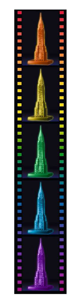 Chrysler Building bei Nacht LED Puzzel Ravensburger 3D Puzzle 216 Teile 