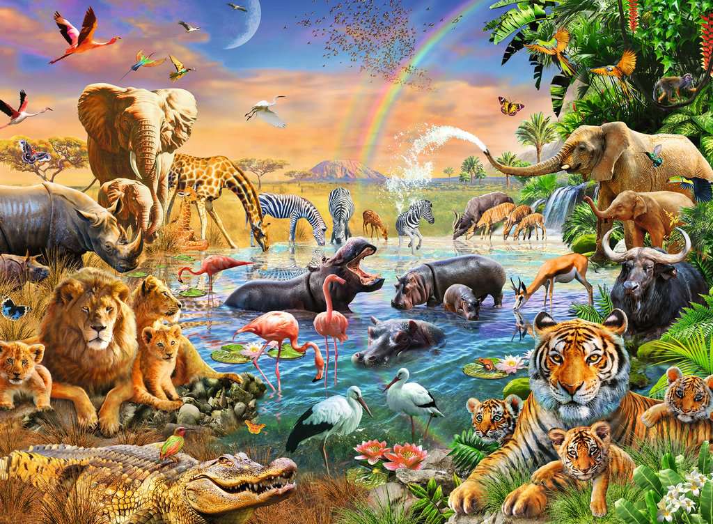Ravensburger puzzle 100 XXL pieces Wild Jungle complete