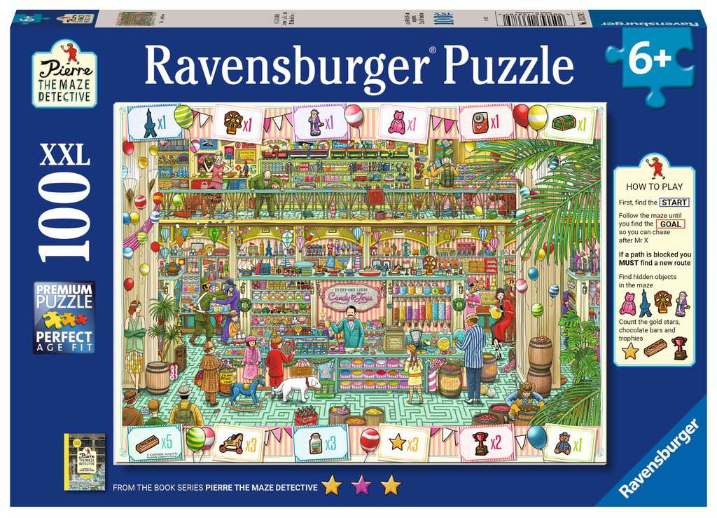 Ravensburger Boys Pierre The Maze Detective The Candy Store Xxl 100 Piece Jigsaw Puzzle