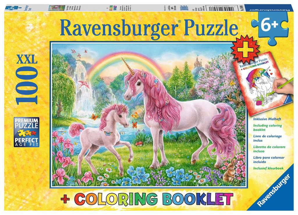 RAVENSBURGER Enfants JIGSAW PUZZLE 2 x 12 pièces Magic Licorne Puzzles 
