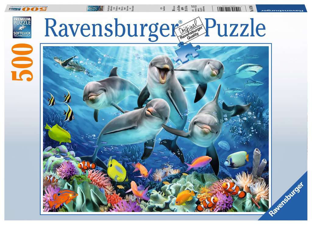 Delfine im Korallenriff Ravensburger Puzzle 500 Teile Delphine # 14710 