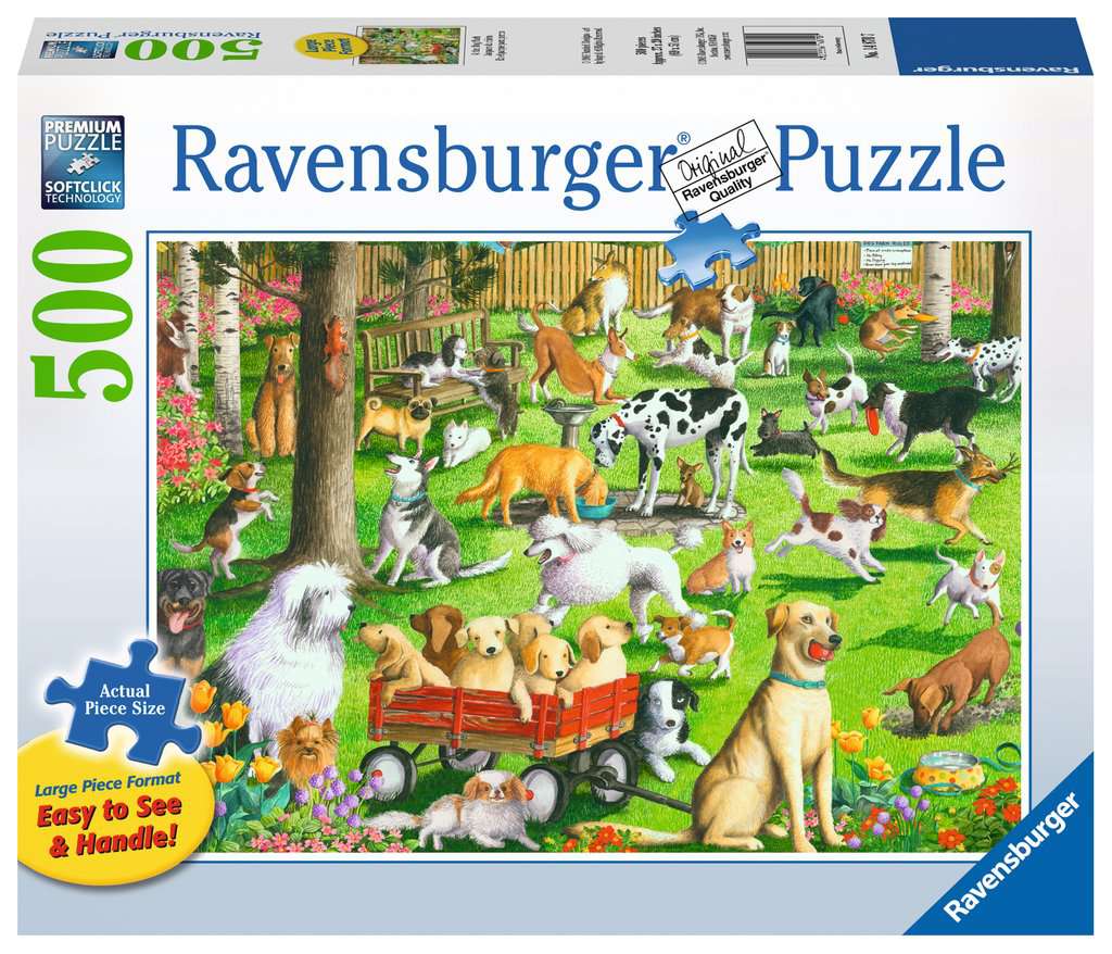 Ravensburger at The Dog Park 500pcs Large Format 14870 for sale online