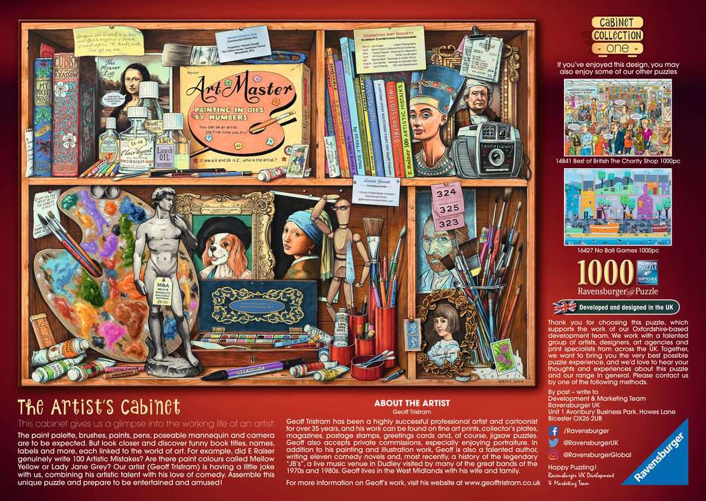 Ravensburger 1000 Piece Puzzle The Artist's Cabinet Collection One for sale online 