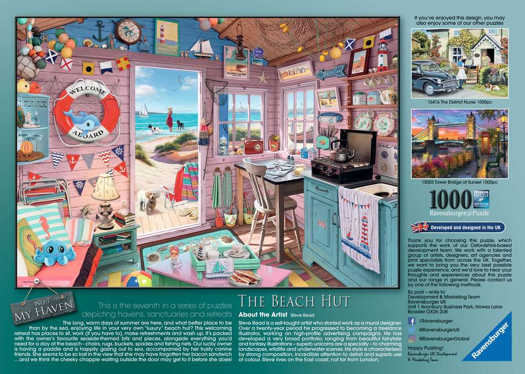 My Haven No 7, The Beach Hut, 1000pc | Adult Puzzles | Puzzles 