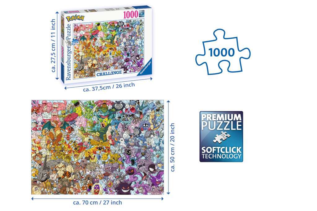Pokémon Ravensburger Puzzle 15166 1000 Teile Puzzle für Erwachsene und Kinde