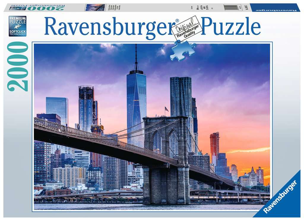 RAVENSBURGER Erwachsenenpuzzle Von Brooklyn nach Manhatten Premiumpuzzle 2000 T. 