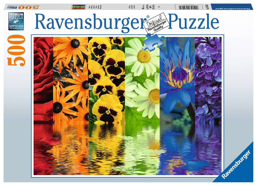 Ravensburger 1000 Piece Puzzle Challenge Series Rainbow Rose Flower for sale online
