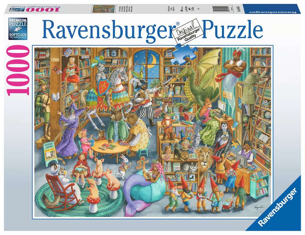 2 Jigsaw Puzzles 1000 PC Ravensburger Midnight at The Library & Clementoni Teton for sale online