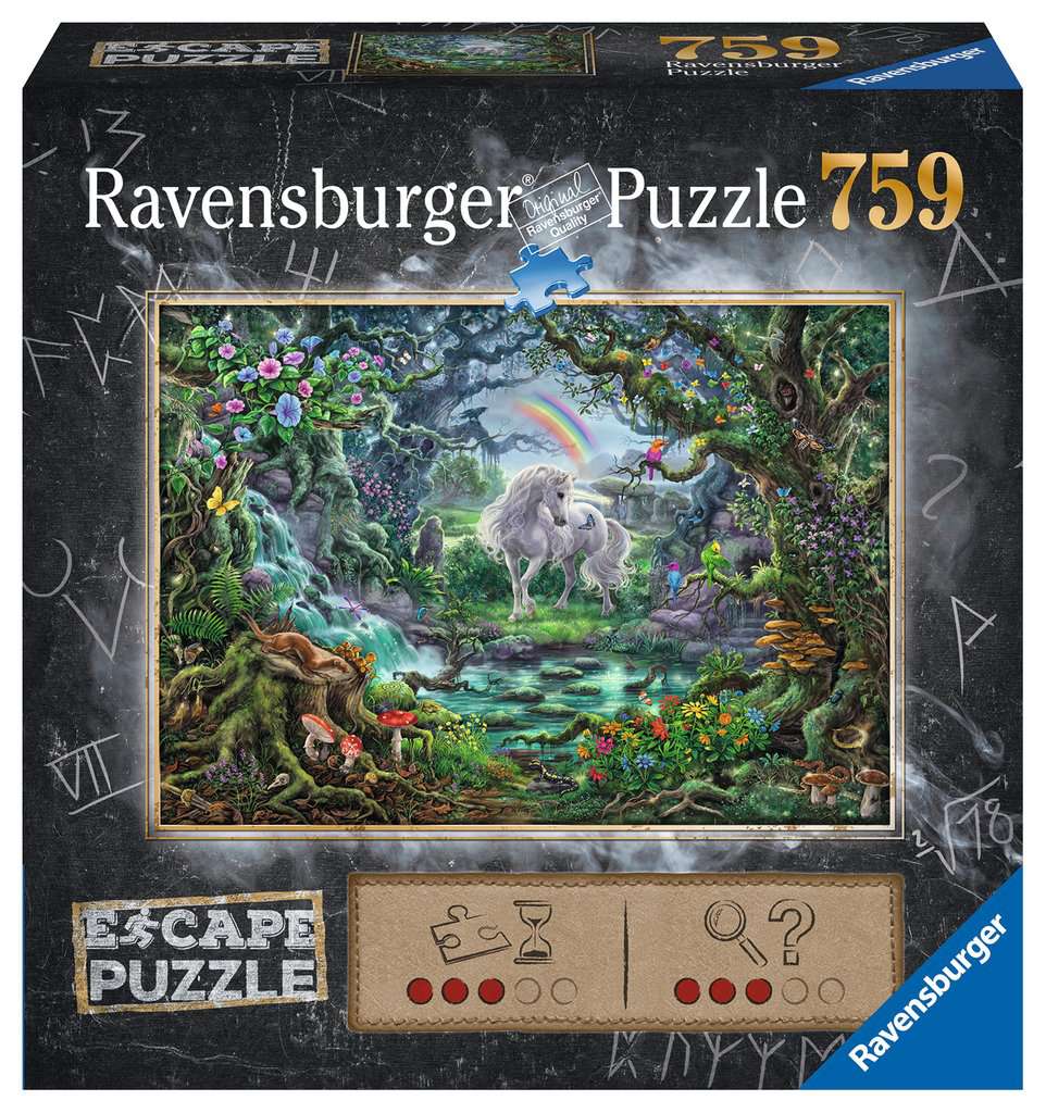 Ravensburger Puzzle Puzzle Adultos Puzzle Escape the Puzzle Rompecabeza Adultos de Calidad 759 Piezas Edad Recomendada 12+ Unicornio