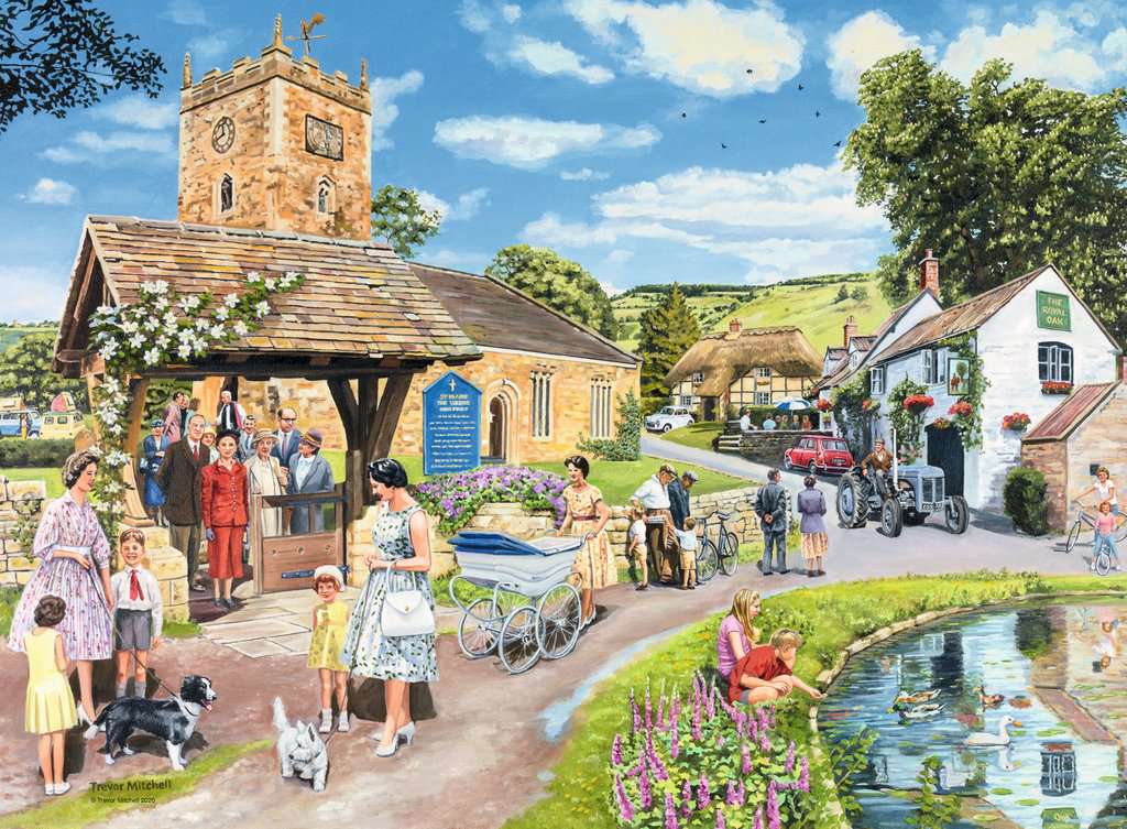 Happy Days No 3, Countryside Nostalgia 4 x 500pc | Adult Puzzles 