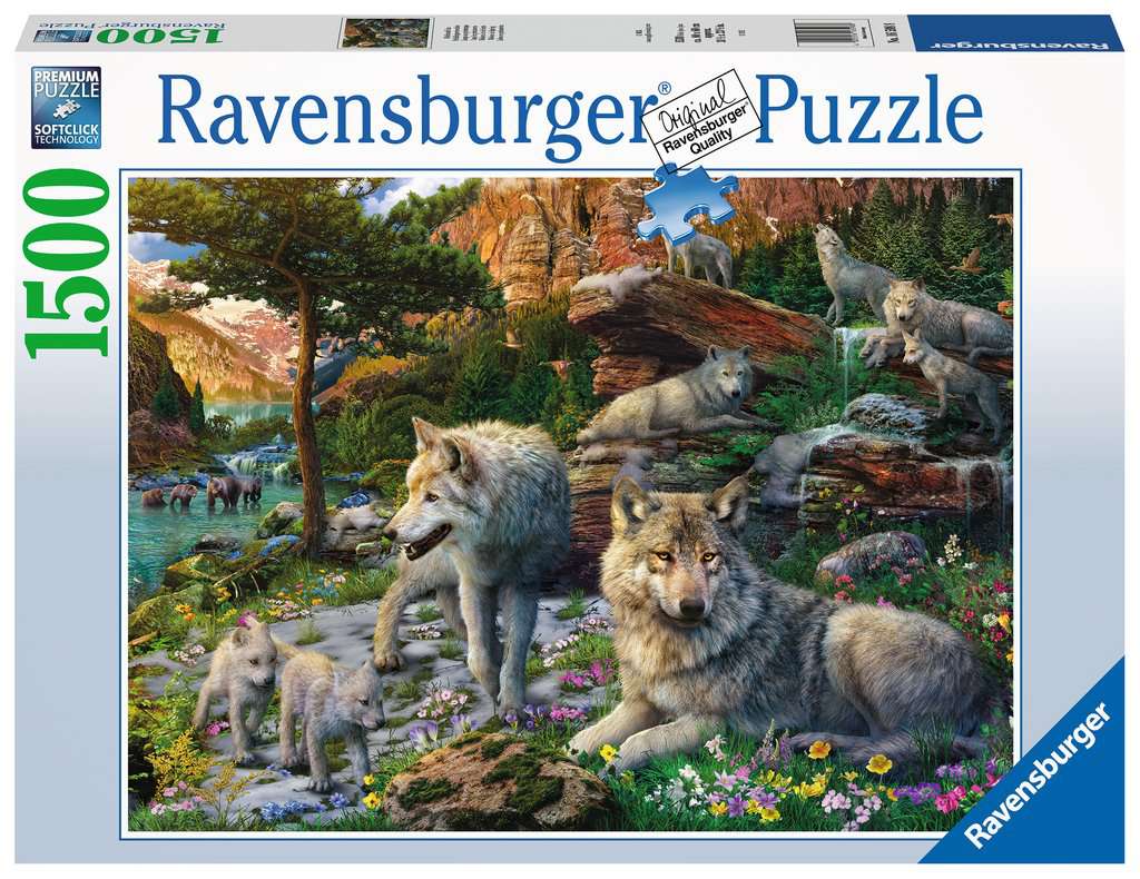 lake Creed sunflower Wolves in Spring | Adult Puzzles | Jigsaw Puzzles | Products | Wolves in  Spring