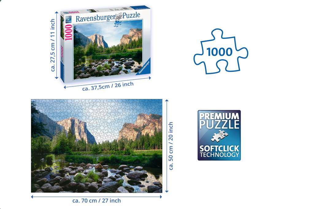 Ravensburger 1000 Puzzle Yosemite Valley California 2010 Complete for sale online 