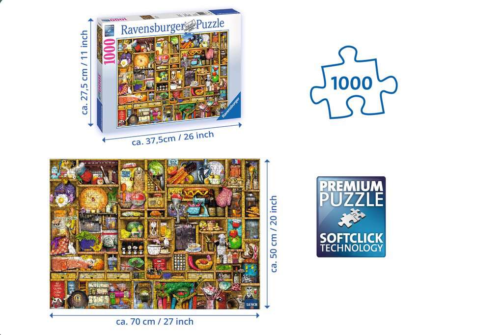 Ravensburger 1000 Piece Jigsaw Puzzle Kitchen Cupboard 