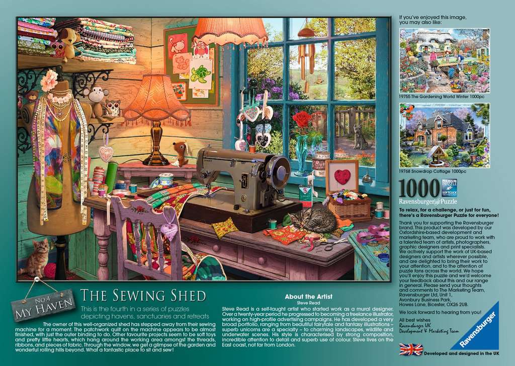 my haven - the sewing shed, 1000pc adult puzzles