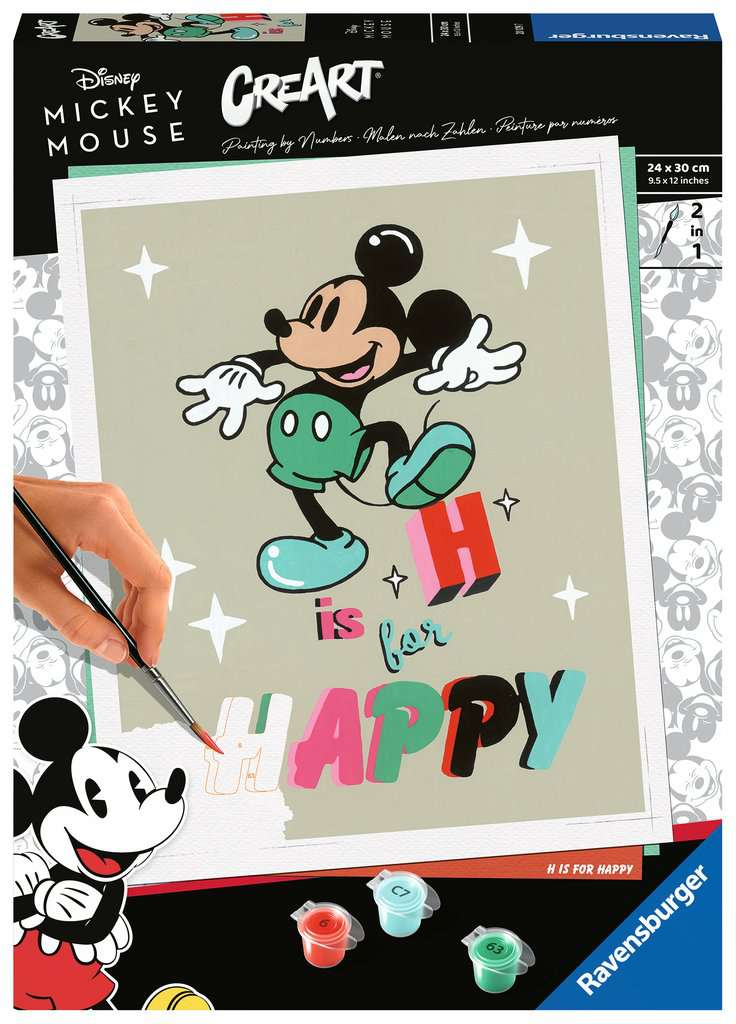 Slapen Groene achtergrond Gladys Disney Mickey Mouse H is for Happy | Schilderen op nummer | Hobby |  Producten | nlBE | Disney Mickey Mouse H is for Happy