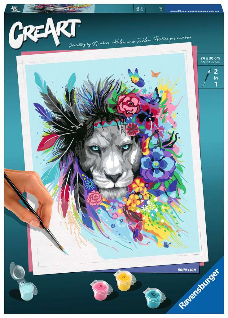 Hilarisch Gelovige Oost Boho Lion | Schilderen op nummer | Hobby | Producten | nl | Boho Lion
