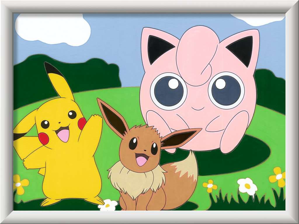 Ravensburger Green Creart Paint By Numbers - Pokémon Classics