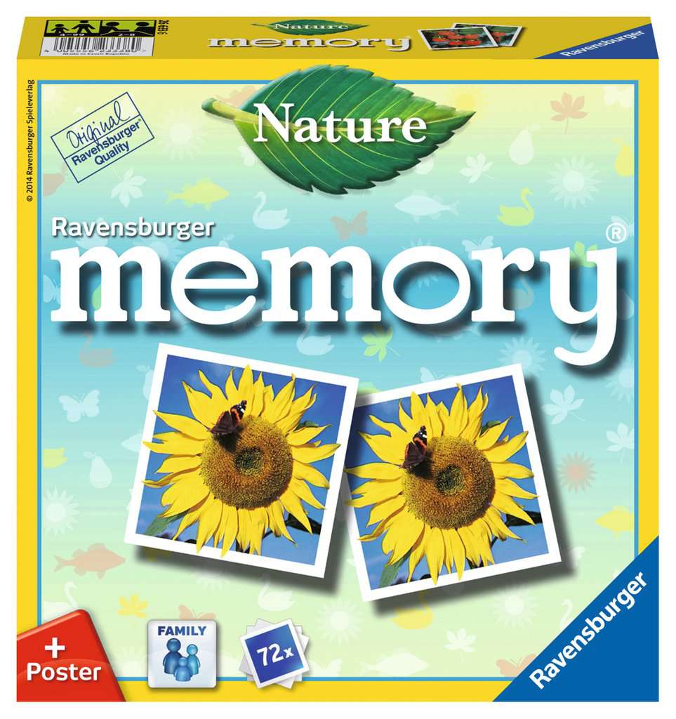 72 Karten Ravensburger Legekartenspiel Familienspiel Nature memory 26633 