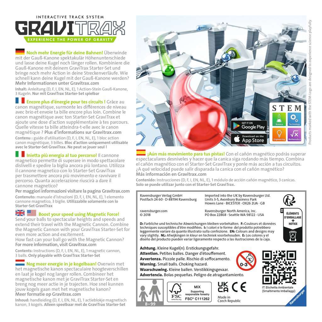 Add on Magnetic Cannon Ravensburger GraviTrax English Version 