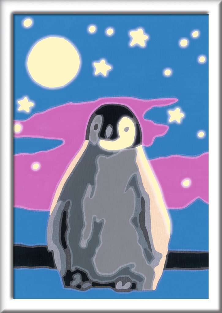 RAVENSBURGER 28775 Malen nach Zahlen Kleiner Pinguin 