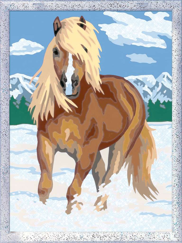 Facet Onvervangbaar Deter Paard in de sneeuw | Schilderen op nummer | Hobby | Producten | nl | Paard  in de sneeuw
