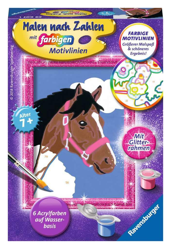 Ravensburger Pferde Kinder-Bastelsets Malen Nach Zahlen Spielzeug NEU 