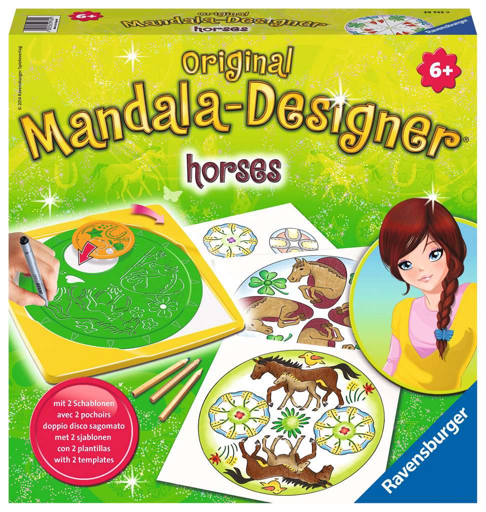 29742 Ravensburger Loisir Créatif Horses Deco Mandala Designer 