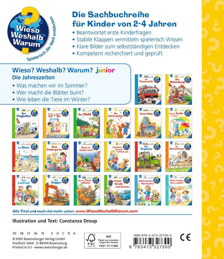 Junior 2-4 Jahre Kinderbücher Weshalb Warum Ravensburger Wieso 
