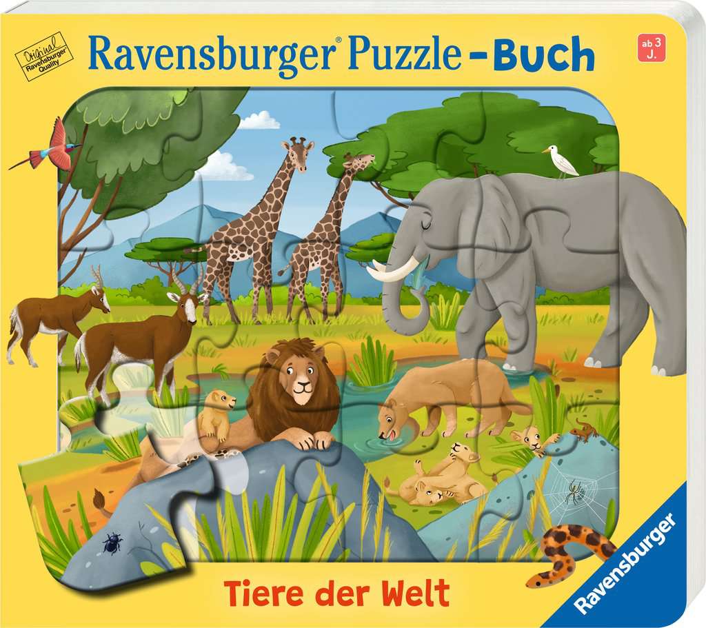 Ravensburger Puzzle-Buch: Tiere der Welt, Ravensburger, 3 bis 6 Jahre