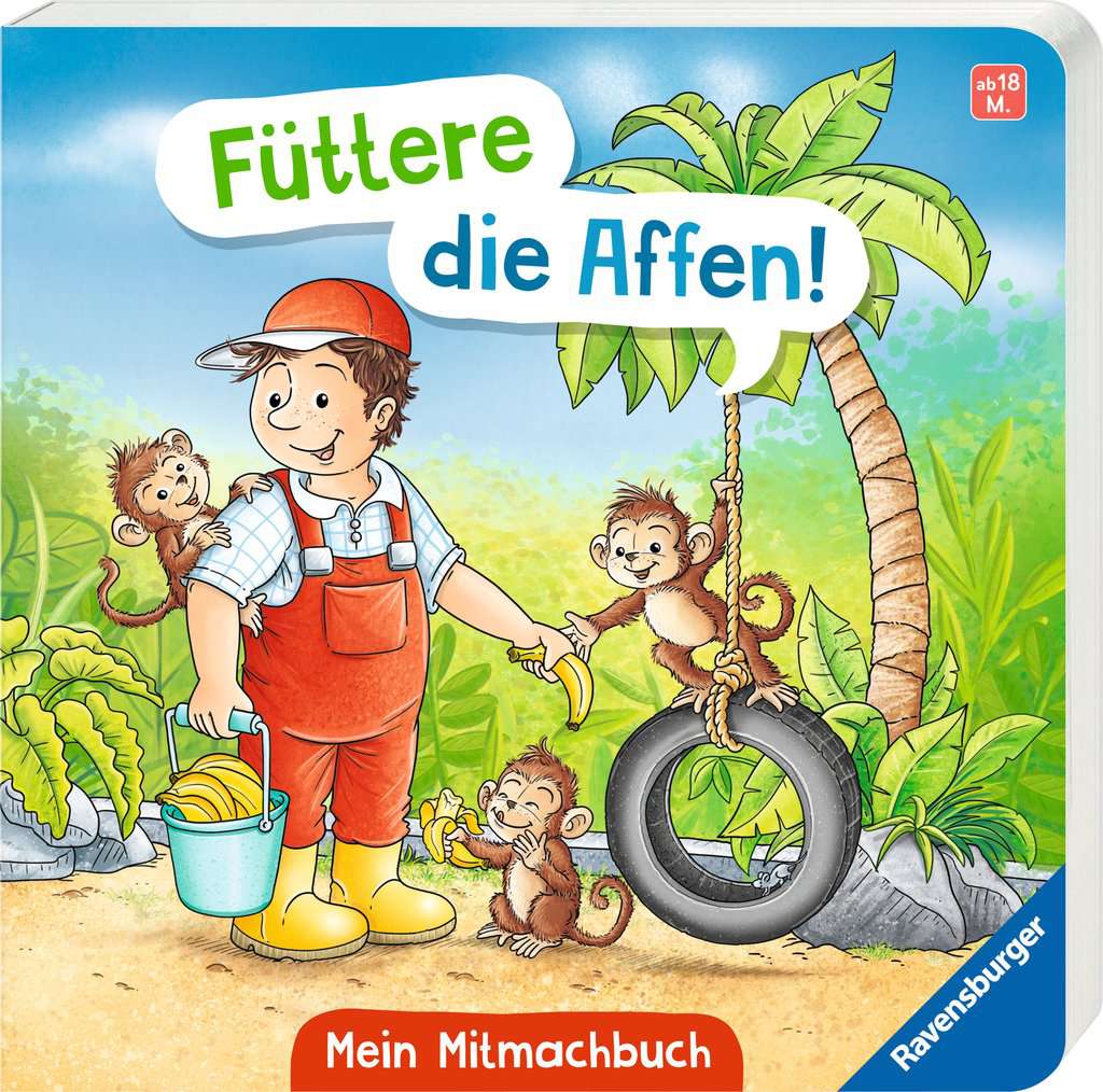Füttere die Affen! Mein Zoo-Mitmachbuch, Ravensburger, 18 bis 36 Monate