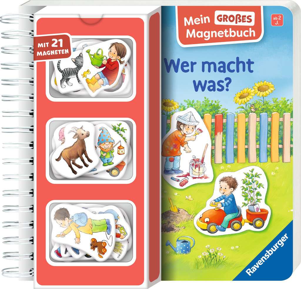 Mein großes Magnetbuch - Wer macht was?, Ravensburger, 24 bis 36 Monate