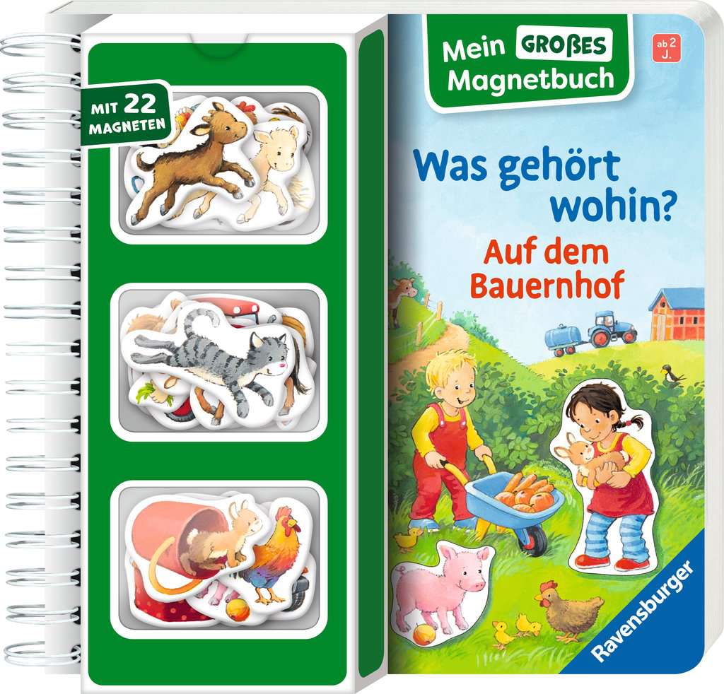 Mein großes Magnetbuch - Was gehört wohin? Auf dem Bauernhof, Ravensburger, 24 bis 36 Monate