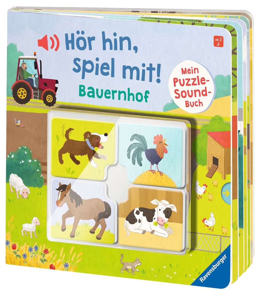 Hor Hin Spiel Mit Mein Puzzle Soundbuch Bauernhof Babybucher Und Pappbilderbucher Kinderbucher Produkte Hor Hin Spiel Mit Mein Puzzle Soundbuch Bauernhof