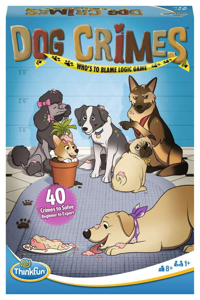 ThinkFun Dog Crimes Logic Game and Brainteaser for Ages 8 and Up - A Smart Game with a Fun Theme and Hilarious Artwork