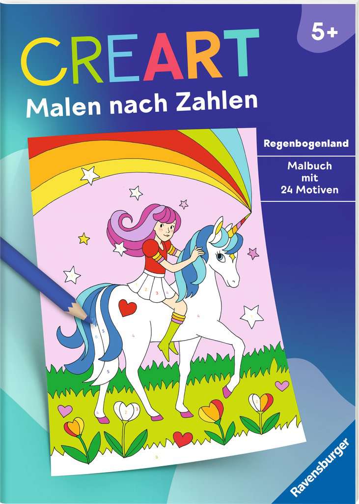 CreArt Malen nach Zahlen ab 5: Regenbogenland, Ravensburger, 5 bis 7 Jahre