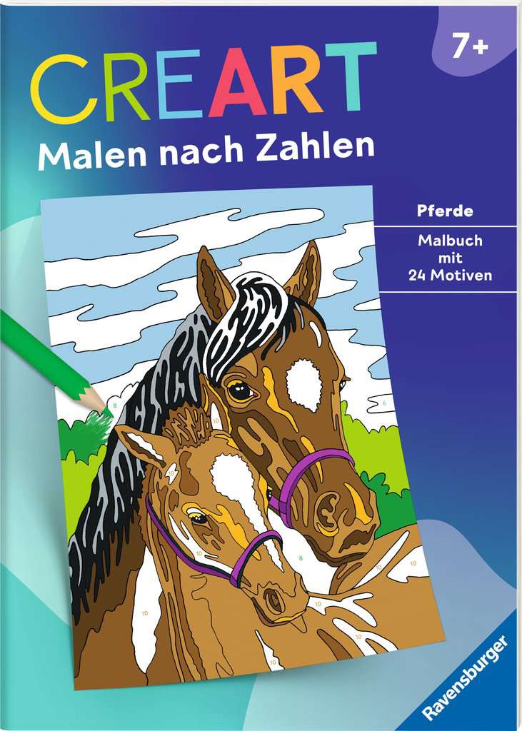CreArt Malen nach Zahlen ab 7: Pferde, Ravensburger, 7 bis 9 Jahre