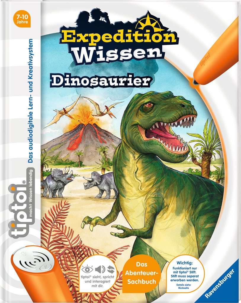 Kinder Dinosaurier-Sticker Lese-Lausch Abenteuer: Dino-Stadt Lesemotivation Lesen Lernen Collectix Ravensburger tiptoi Buch ab 7 Jahren