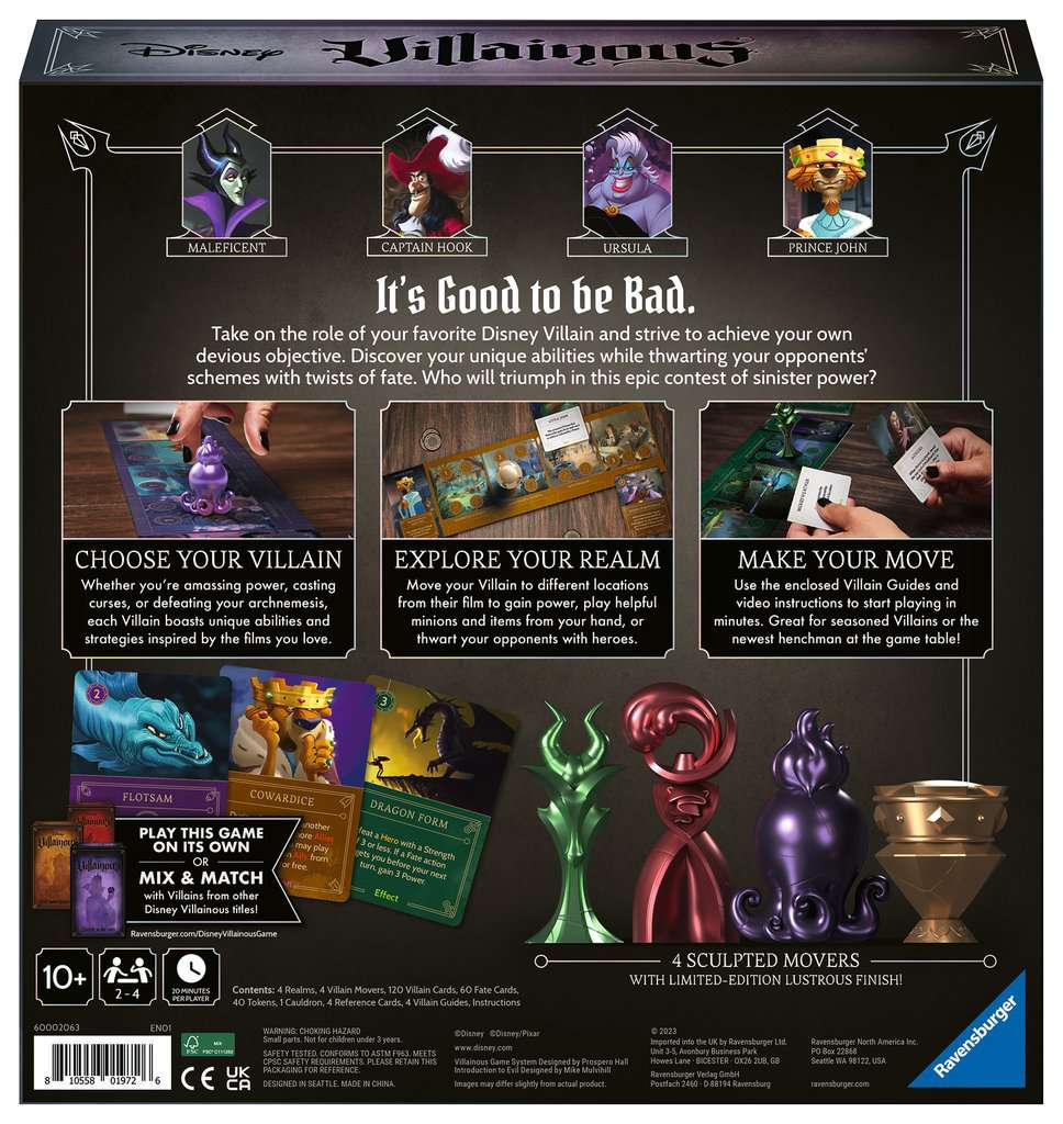 Disney Villainous | All 6 Villain Guides | Replacement Official Game Pieces