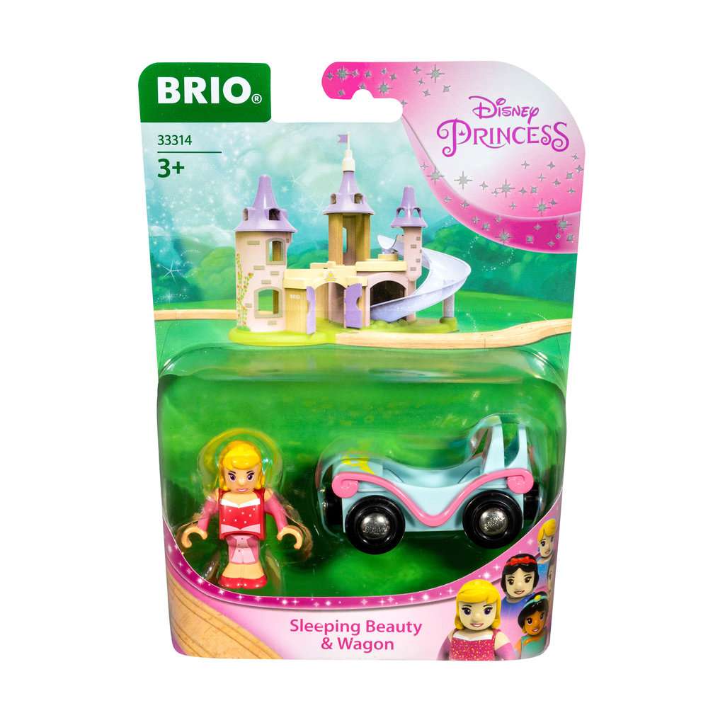 BRIO A partir de 3 ans Accessoire pour circuit de train en bois 33314 Avec connexions aimantées Belle au bois dormant & wagon / Disney Princesses 