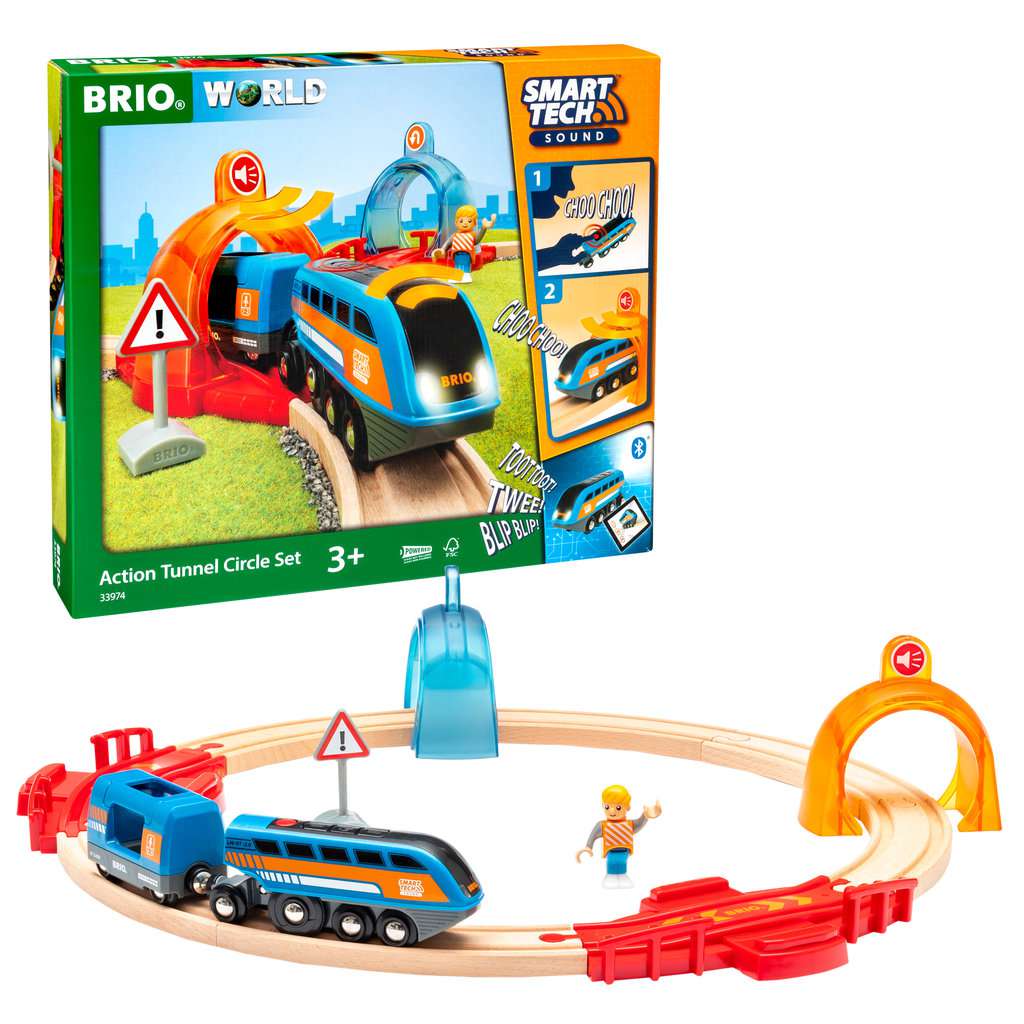 Brio Boys Red World - Smart Tech Sound - Action Tunnel Circle Set