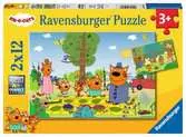 Puzzle, Kid e cats, 2x12 Pezzi, Età Consigliata 3+ Puzzle;Puzzle per Bambini - Ravensburger