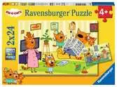At home with Kid-e-Cats   2x24p Pussel;Barnpussel - Ravensburger