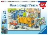 Vuilniswagen en sleepwagen Puzzels;Puzzels voor kinderen - Ravensburger