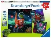 Dinosaurs in Space        3x49p Pussel;Barnpussel - Ravensburger
